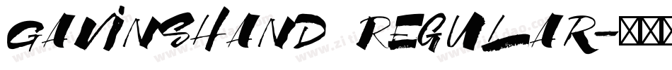 GavinsHand Regular字体转换